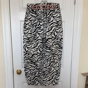 Red Sky Zebra Barrel pants